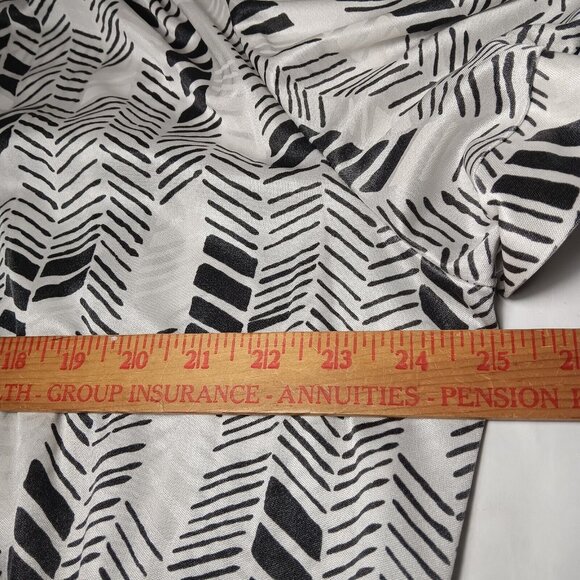 Top Notch Shirt Plus Size 24W Polyester Blouse White Black Geometric Vintage USA - Picture 5 of 15